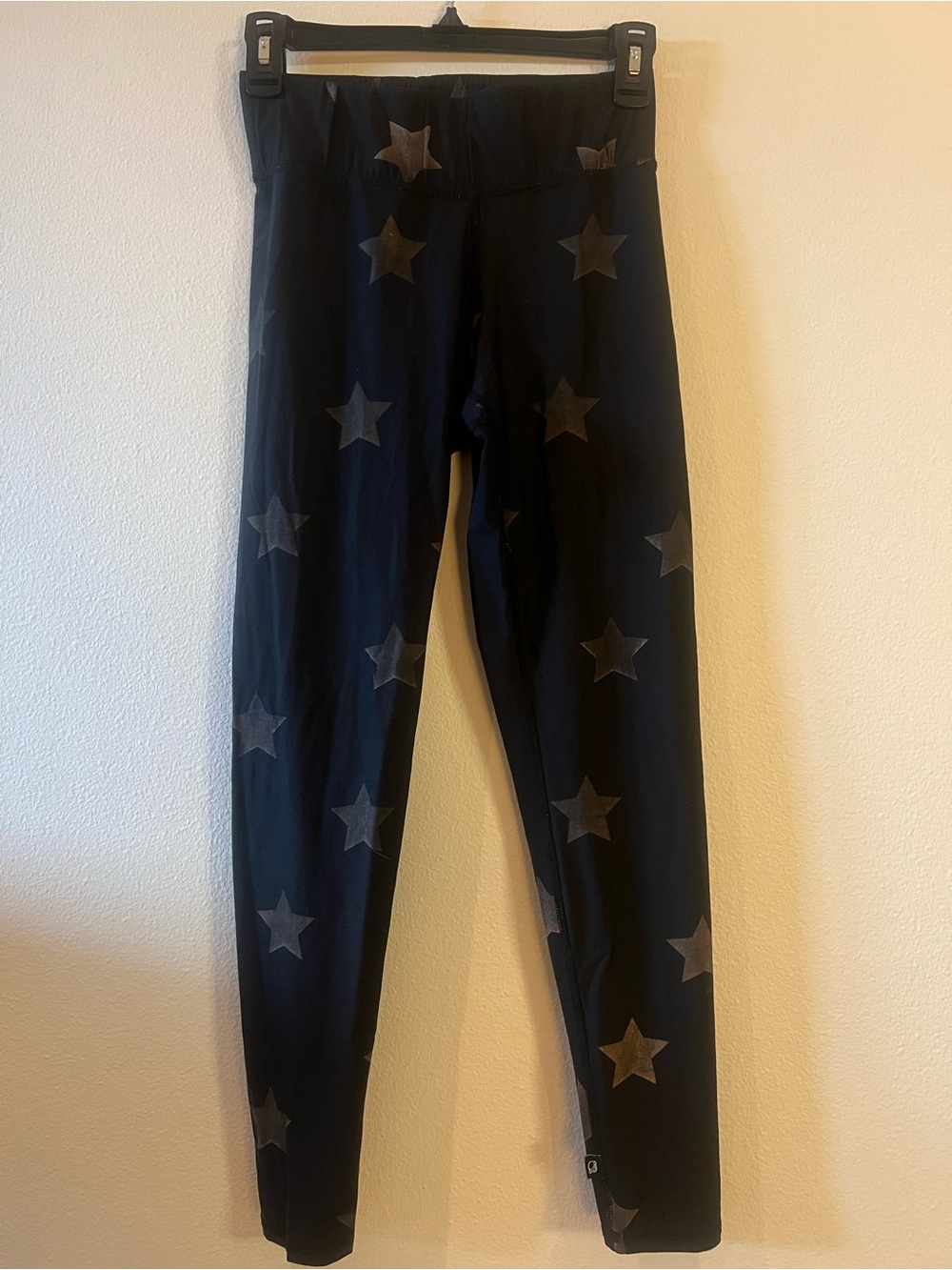 Terez Black Leggings with Metallic Star Print